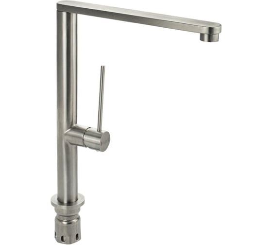 Изображение товара Смеситель для кухни САНАКС серия МАГНУС, высокий Г - образный поворотный излив, из нержавеющей стали марки 304, цвет сатин 9403