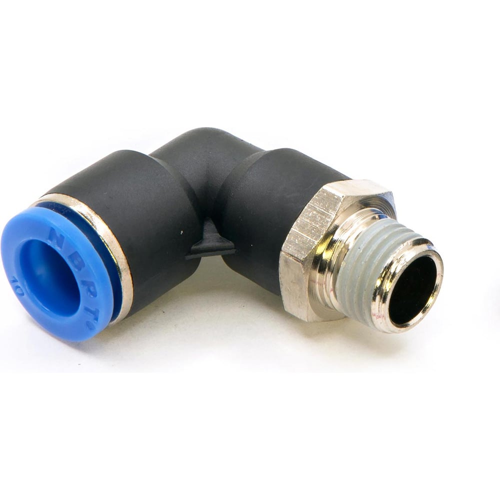 Изображение товара Пневмофитинг цанговый L-образный с наружной резьбой HIMPT 10 шт PL 10-02 (R1/4) 00-00026548