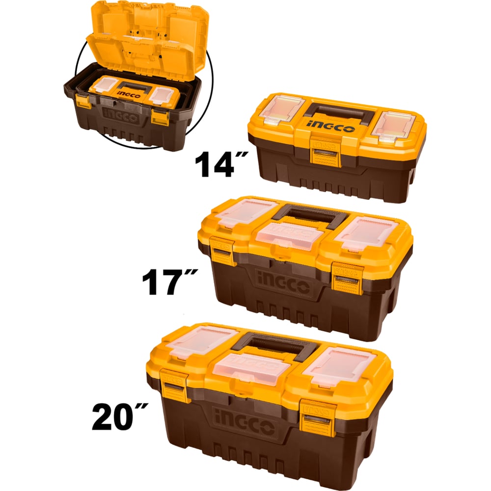 Изображение товара Ящик кейс INGCO PBXK0301 с выдвижными полками и лотками