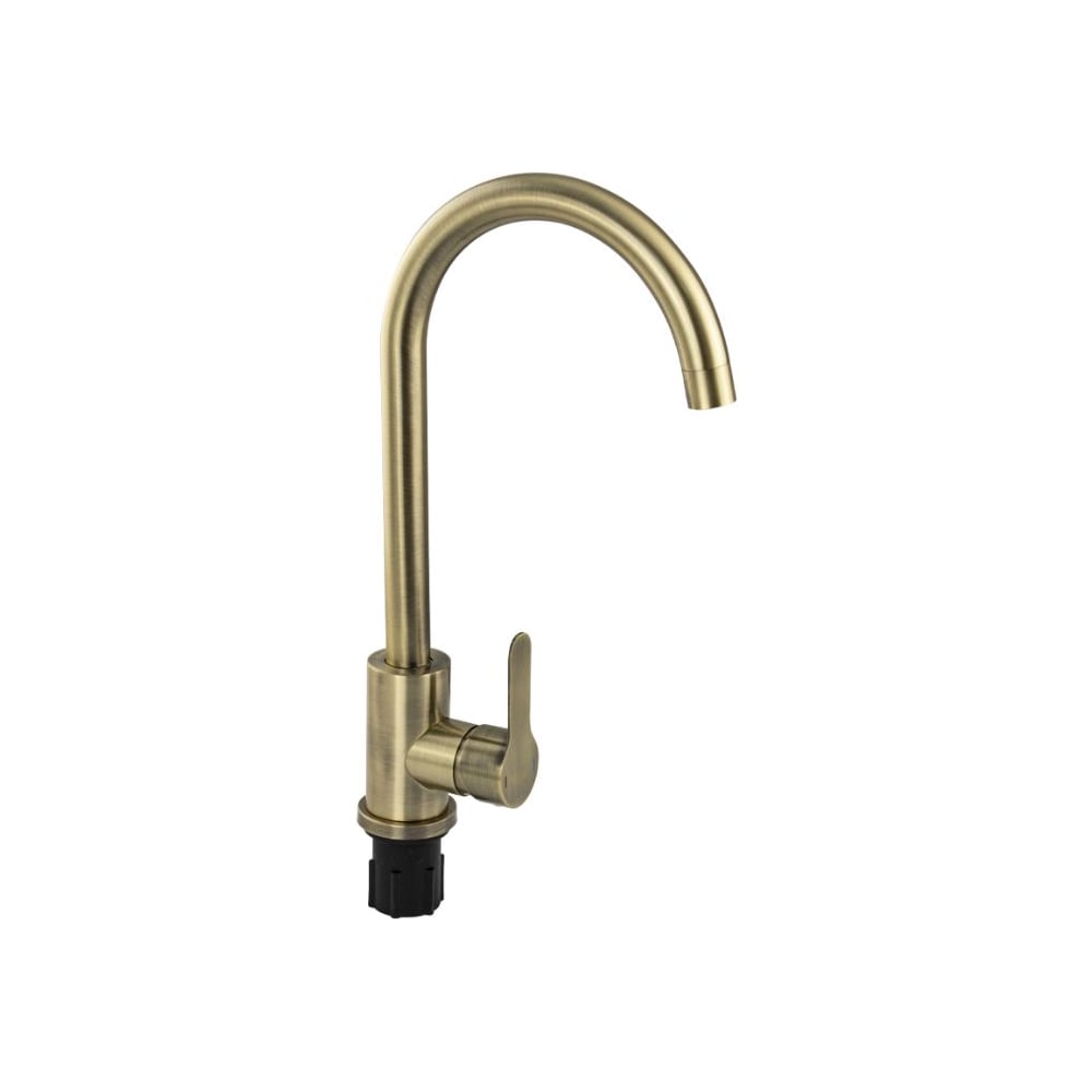 Изображение товара Смеситель для кухни САНАКС серия МАГНУС с поворотным С - образным изливом, из нержавеющей стали марки 304, цвет бронза 9203