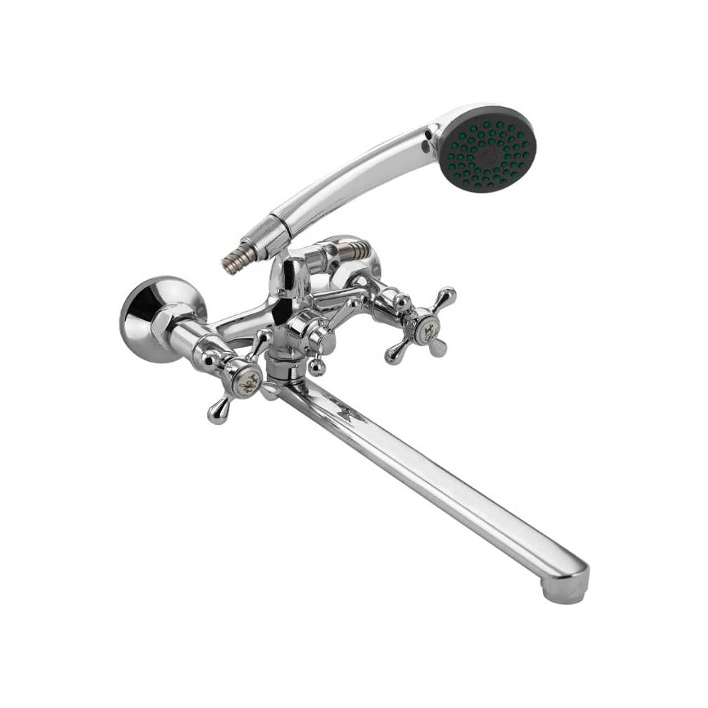 Изображение товара Смеситель в ванную САНАКC серия МайФайр металлокерамика, с шаровым переключением, ручка крест 87141