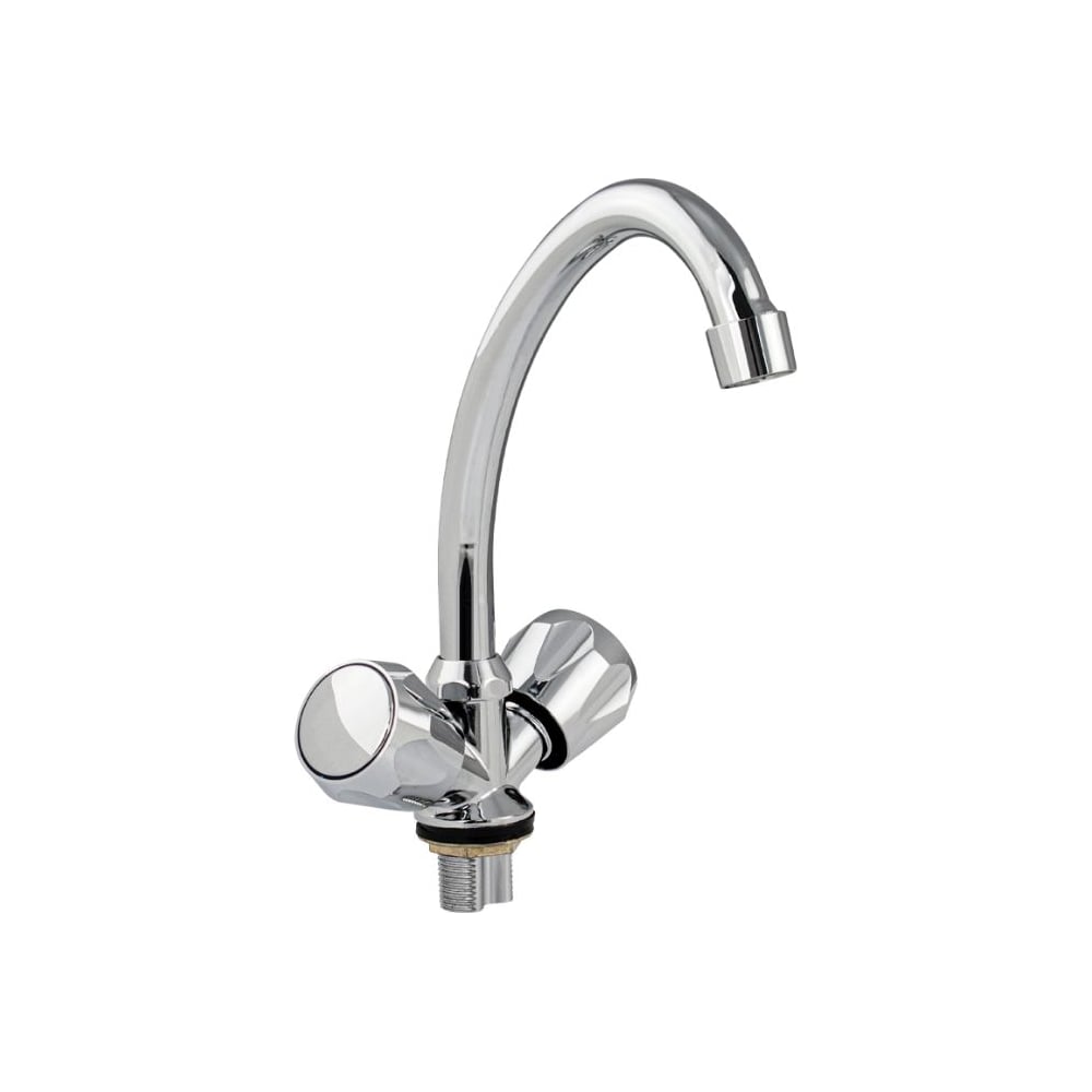 Изображение товара Смеситель для кухни САНАКС серия МайФайр, вентильный, круглые ручки, цвет хром 87301