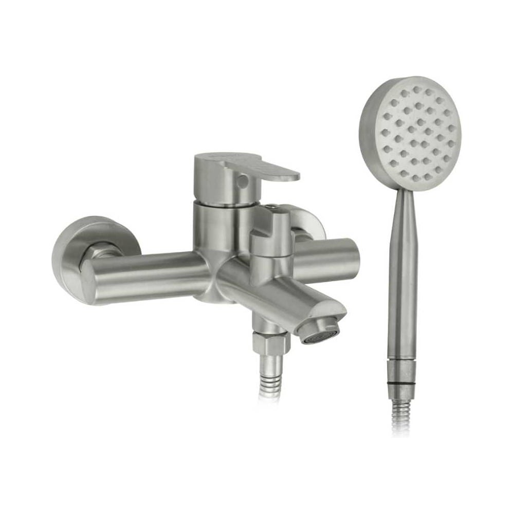 Изображение товара Смеситель SANAX Магнус короткий излив, нержавеющая сталь 304, сатиновый