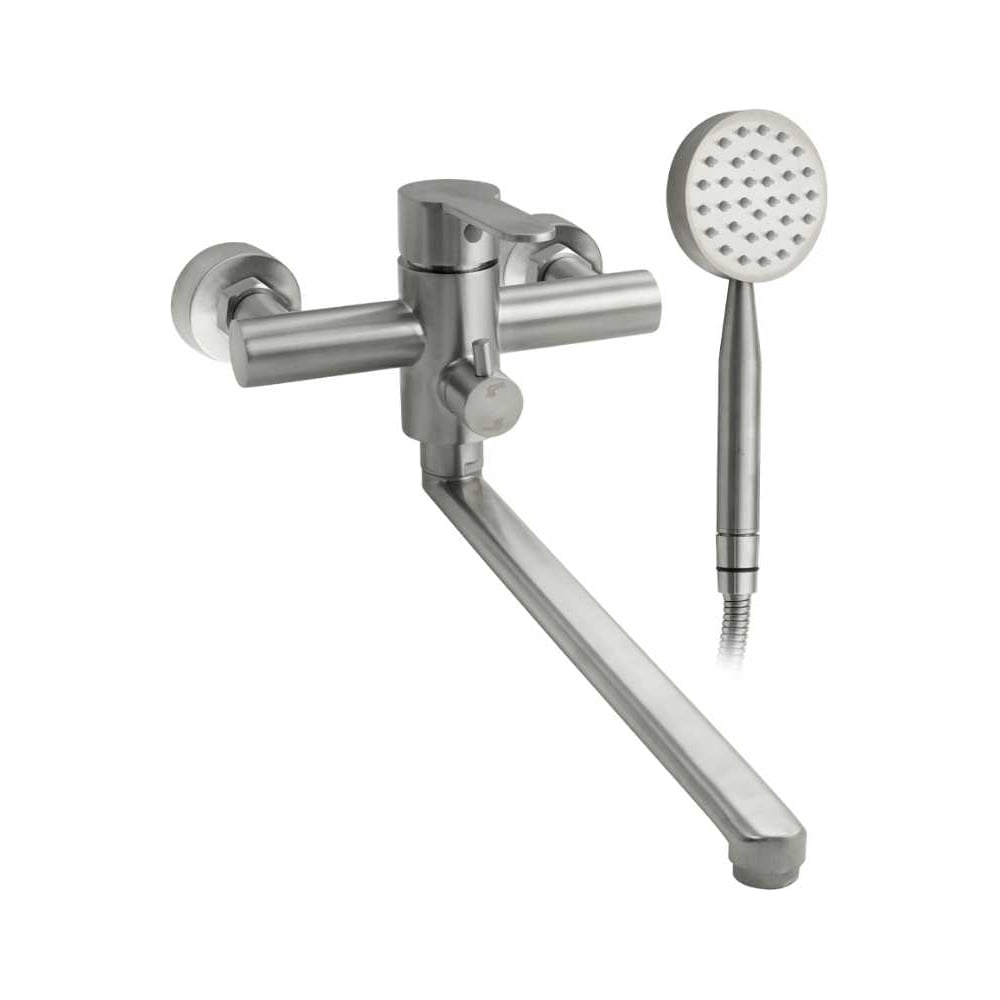 Изображение товара Смеситель в ванную САНАКC серия МАГНУС длинный излив, шаровый, с дивертором на корпусе, из нержавеющей стали марки 304 9229