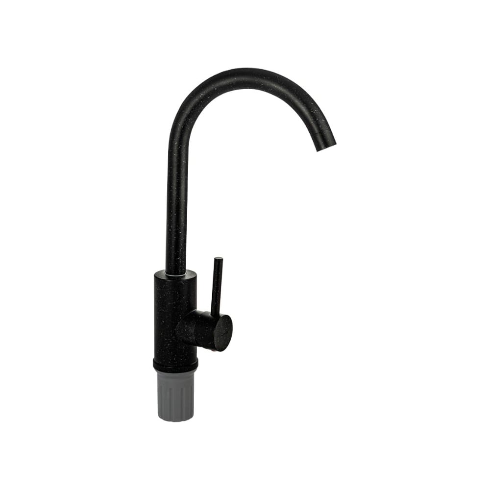 Изображение товара Смеситель для кухни САНАКС шаровый, С - образный излив, цвет черный камень 13091