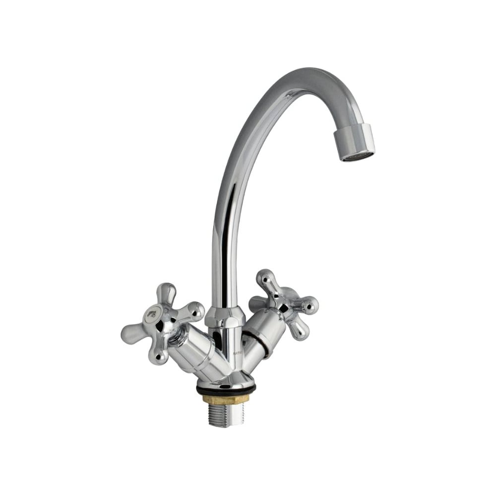 Изображение товара Смеситель кухонный САНАКС металлокерамика ручка крест, серия МайФайр 87305