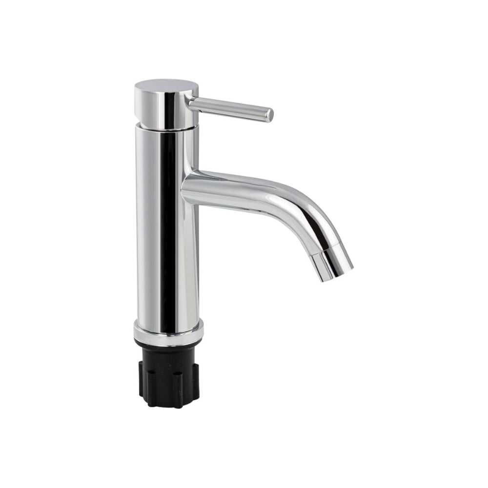 Изображение товара Смеситель для раковины САНАКС серия МАГНУС, литой корпус, изогнутый излив, из хромированной нержавеющей стали марки SUS 304, цвет хром 9150-CR