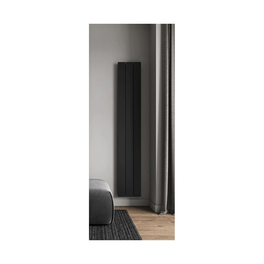 Изображение товара Радиатор отопления вертикальный трубчатый MIVARMO Multiflex 3 секции 1750 мм алюминиевый черный левое MB3-1750-9005-ML