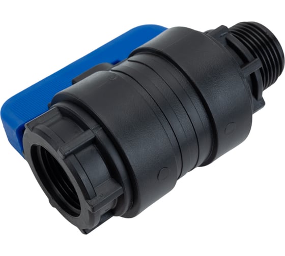 Изображение товара Компрессионный шаровой кран VALFEX ПНД НР/ВН резьба разборный 1"-1"Ду20 1210020100100