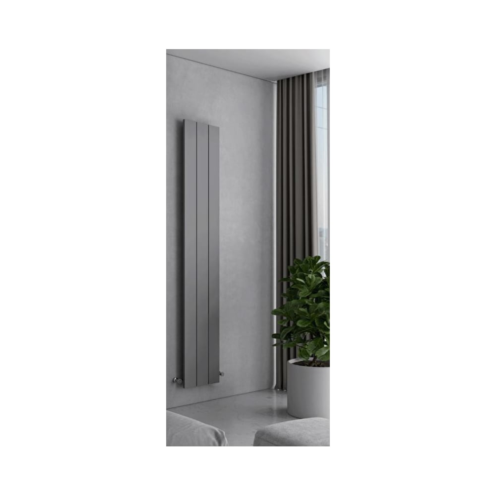 Изображение товара Радиатор отопления вертикальный трубчатый MIVARMO Multiflex алюминиевый 3 секции, 1500 мм, серебро, левое MB3-1500-9006-ML