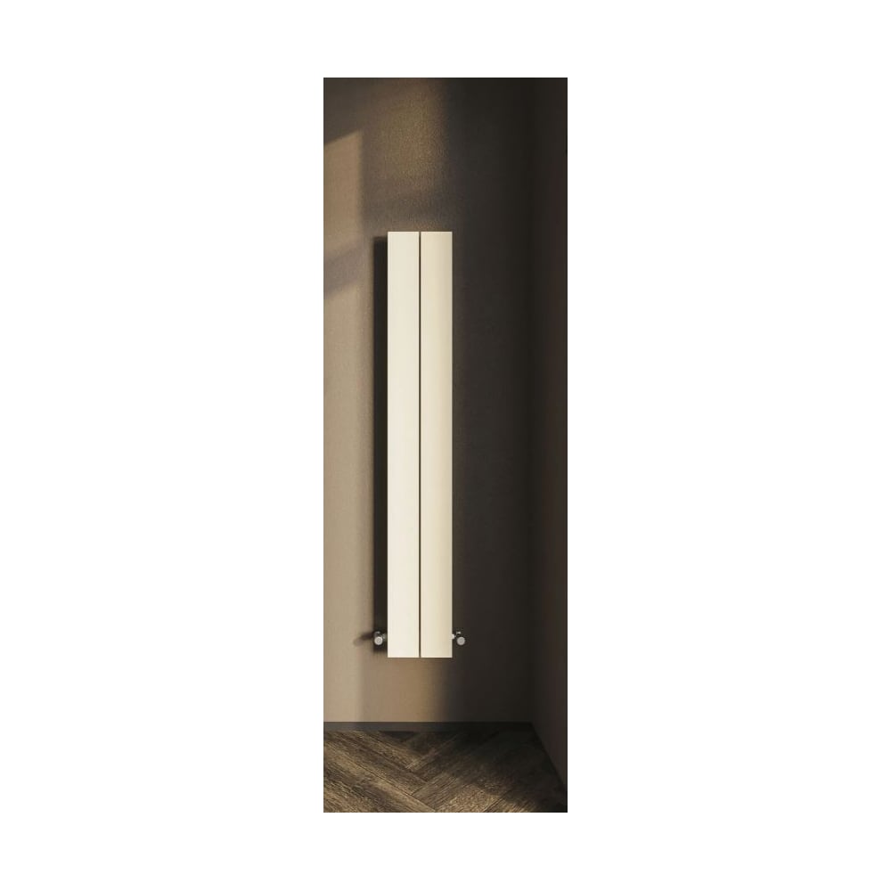 Изображение товара Радиатор отопления вертикальный трубчатый MIVARMO Multiflex алюминиевый 2 секции, 1500 мм, жемчужно-белый, центральное MB2-1500-1013-MC