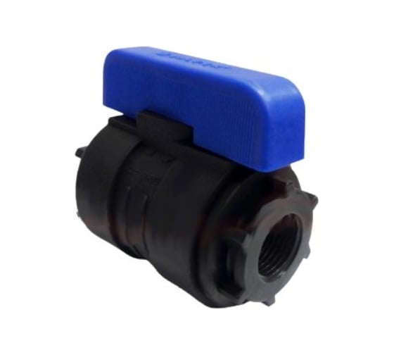 Изображение товара Компрессионный шаровой кран VALFEX ПНД ВН/ВН резьба разборный 1/2"-1/2"Ду16 1210011012012