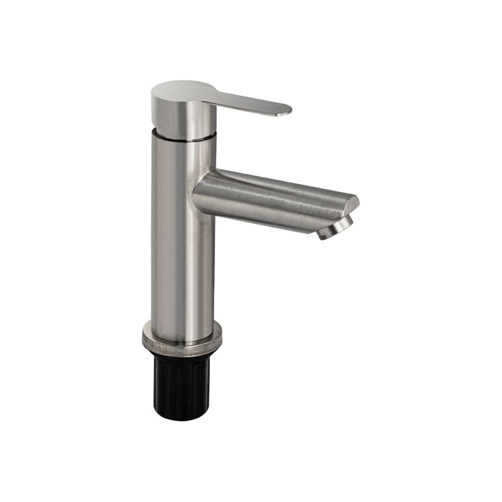 Изображение товара Смеситель для раковины САНАКС шаровый, литой корпус, прямой излив, из нержавеющей стали, цвет сатин 13050