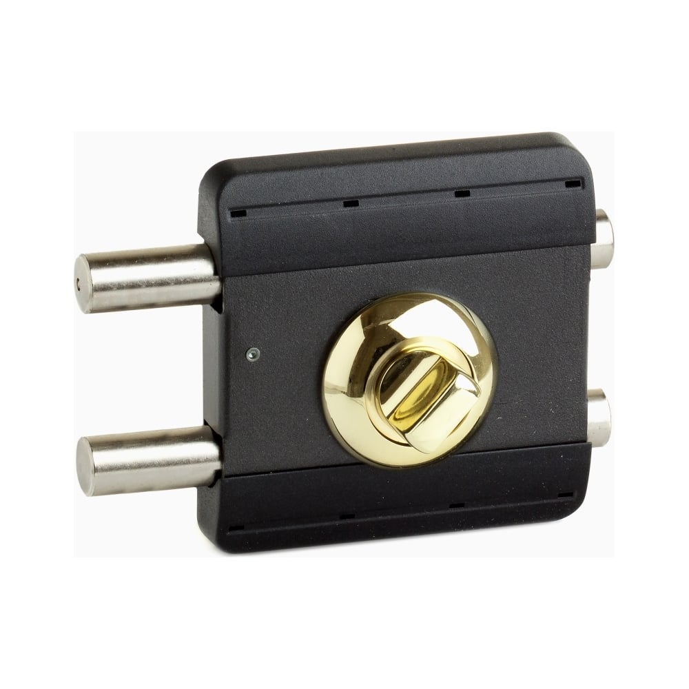 Изображение товара Накладной замок Поливектор Барьер-Каре с лицевой пластиной золото 80 мм ключ