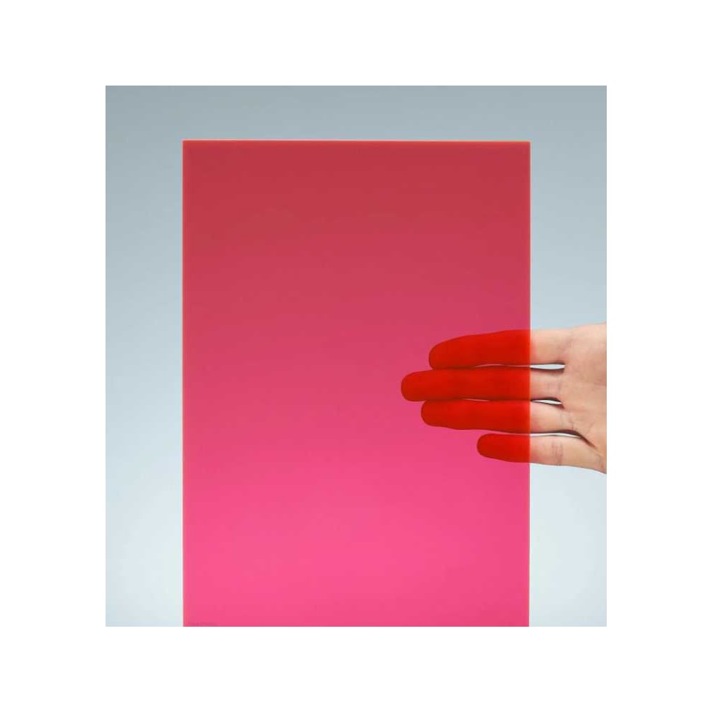 Изображение товара Оргстекло Papa Plastic флуоресцентное малиновое, литое, 60х40 см, 3 мм, 1 лист. FLU-MALI-60-40-3