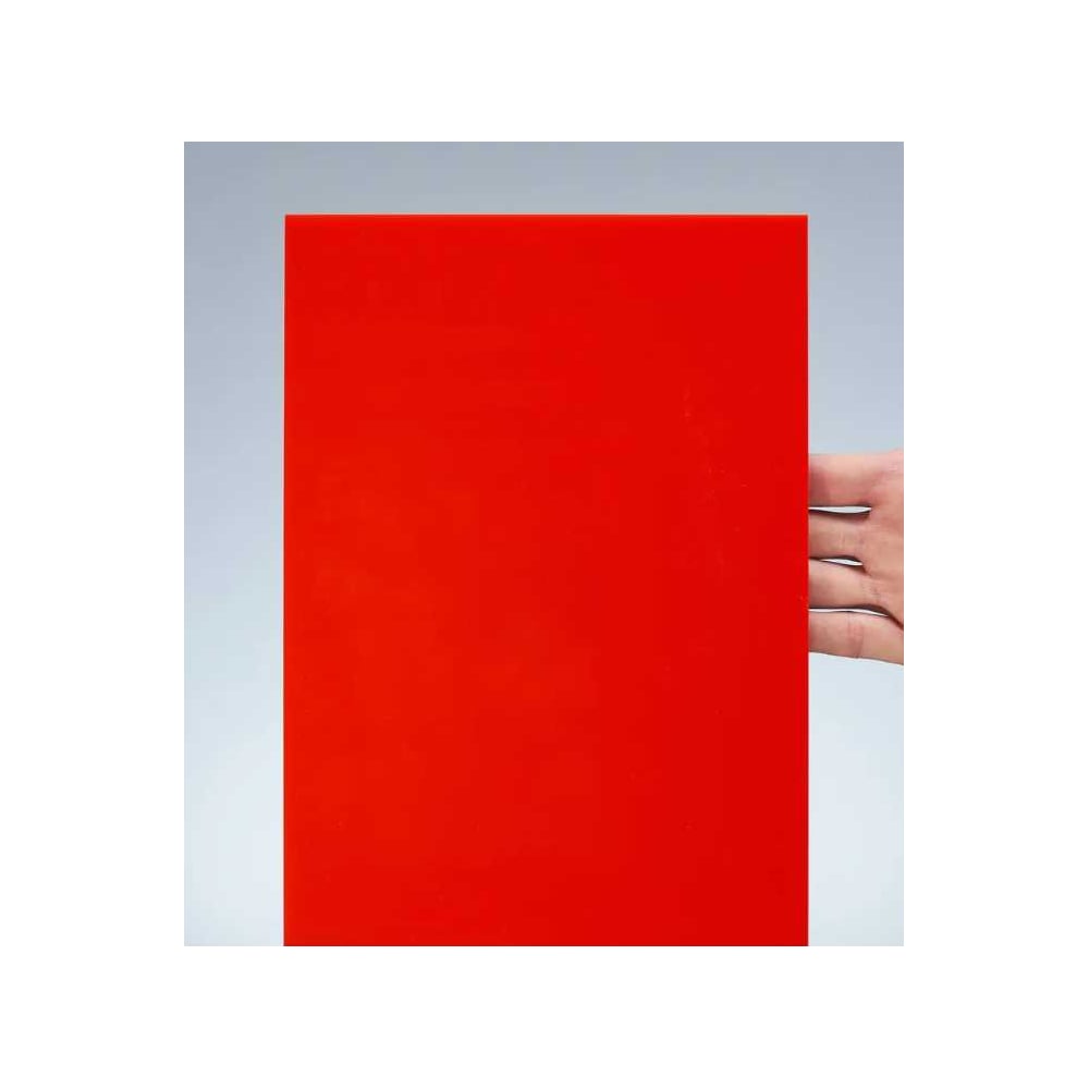 Изображение товара Оргстекло Papa Plastic светло-красное, литое, светорассеивающее, 20х15 см, 3 мм, 1 лист. KRAS-SVET-20-15-3