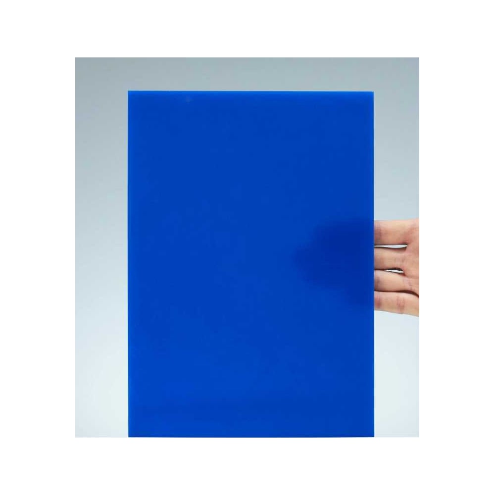 Изображение товара Оргстекло Papa Plastic синее, литое, светорассеивающее, 60х40 см, 3 мм, 1 лист. SIN-60-40-3