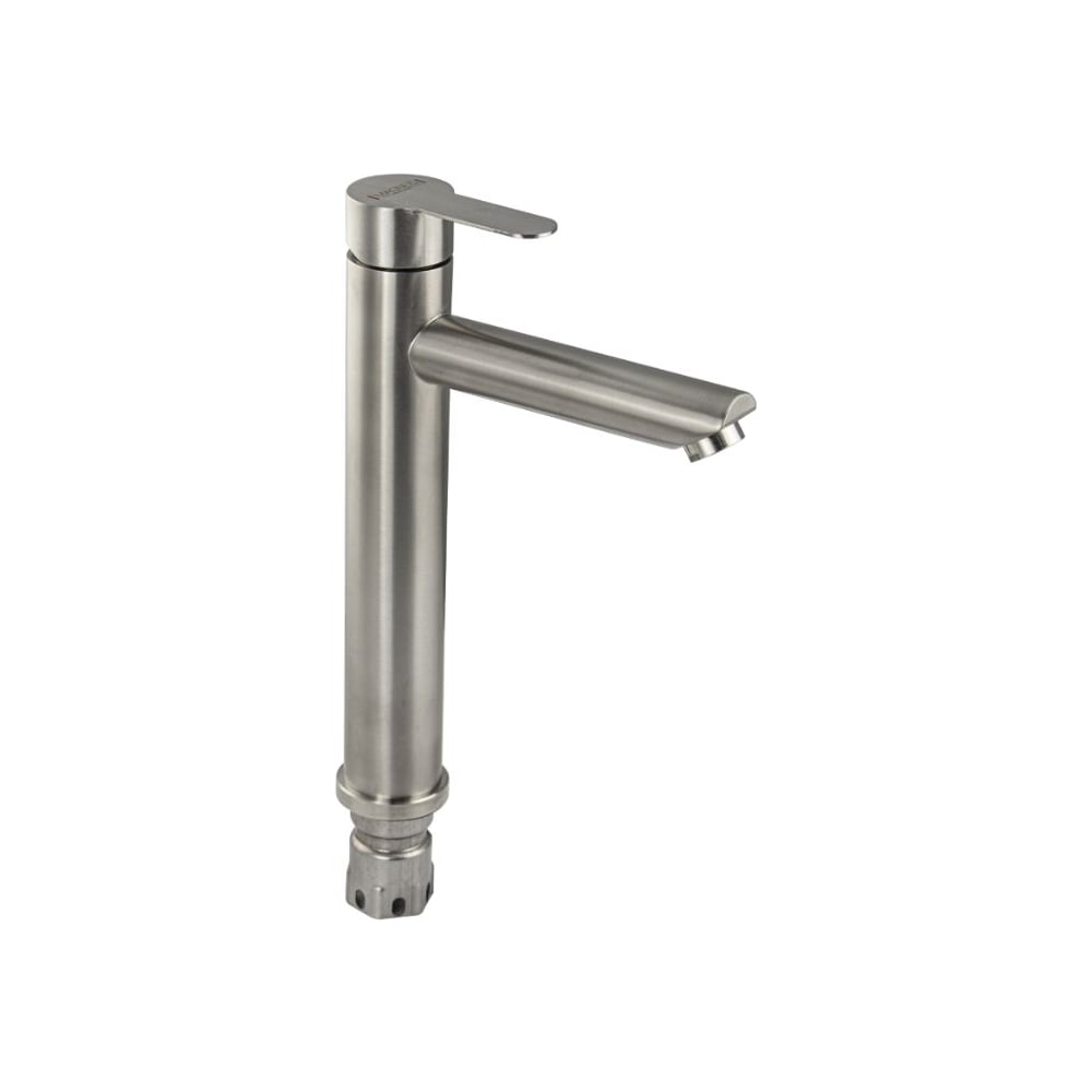 Изображение товара Смеситель на раковину САНАКС высокий серия МАГНУС, матовый литой корпус, прямой излив, из нержавеющей стали марки 304, цвет сатин 9137