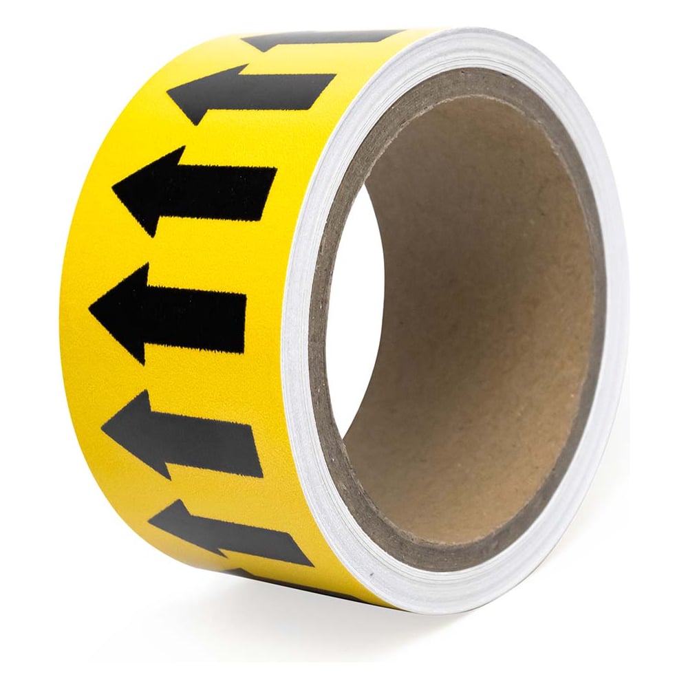 Изображение товара Маркировочная лента Vell желтая, со стрелками для маркировки трубопроводов «ГАЗ» 50 мм/10 м, VL5010YL-A 1396393