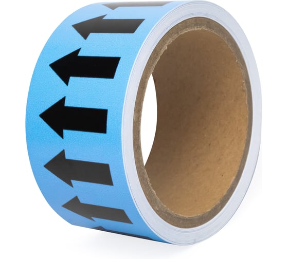 Изображение товара Маркировочная лента Vell синяя, со стрелками для маркировки трубопроводов «ВОЗДУХ» 50 мм/10 м, VL5010BL-A 1396389
