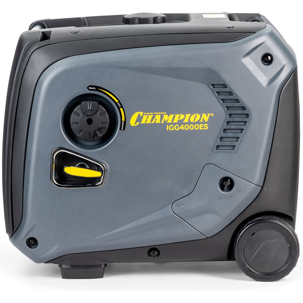Изображение товара Генератор CHAMPION (4/4,4 кВт, 7лс, 12л, 38,5кг, эл.старт, закрытый корпус) IGG4000ES