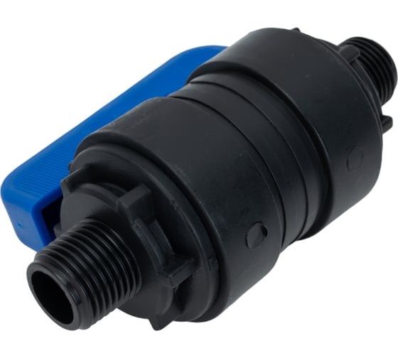 Изображение товара Компрессионный шаровой кран VALFEX ПНД НР/НР резьба разборный 1/2"-1/2" Ду16 1210216012012