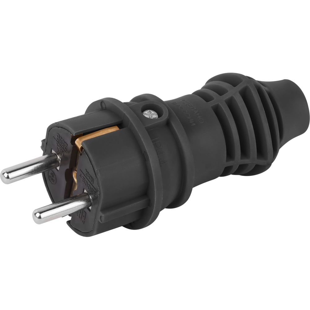 Изображение товара Вилка ЭРА VX13-B-IP44 Каучуковая 16A IP44