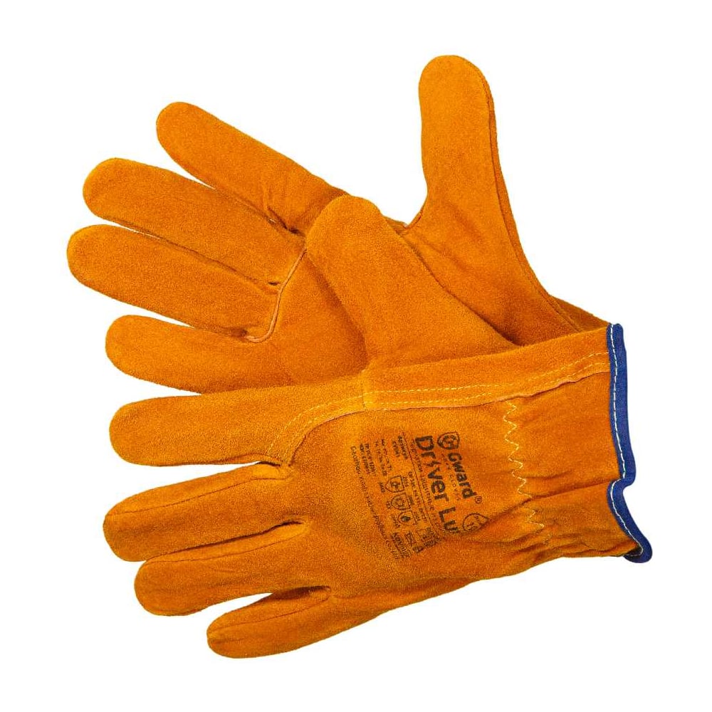 Изображение товара Перчатки спилковые GWARD Driver Lux индивидуальная упаковка 1 пара (размер 10 (XL)) XY041/XL1