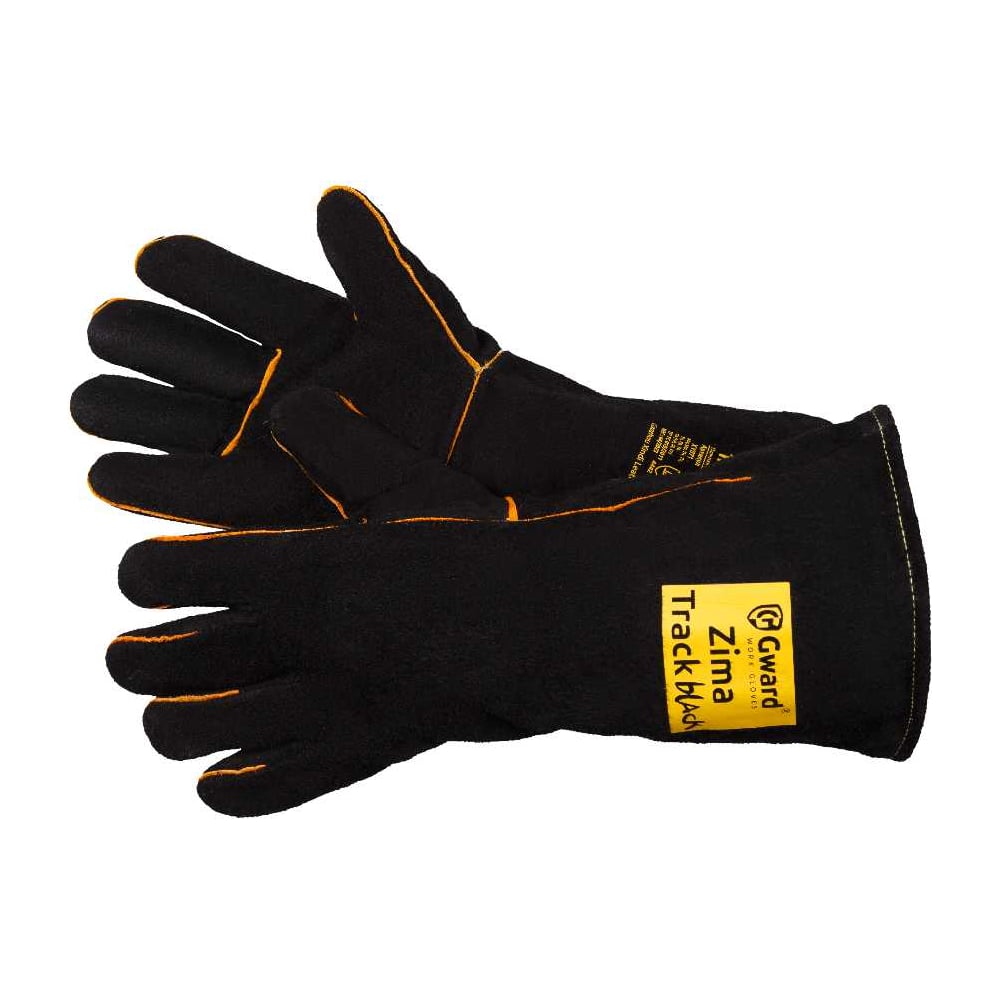 Изображение товара Краги спилковые утепленные GWARD Track Black Zima индивидуальная упаковка 1 пара (размер 11 (XXL)) XY071/XXL1