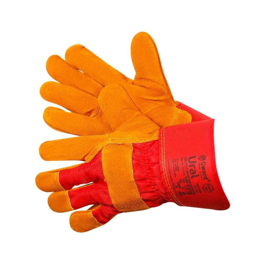 Изображение товара Перчатки спилковые комбинированные GWARD Ural индивидуальная упаковка 2 пары (размер 10 (XL)) XY132/XL2