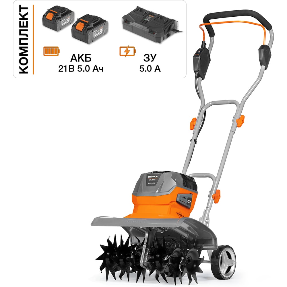 Изображение товара Культиватор аккумуляторный DAEWOO 40 см. с АКБ и ЗУ DAT 3542LI SET