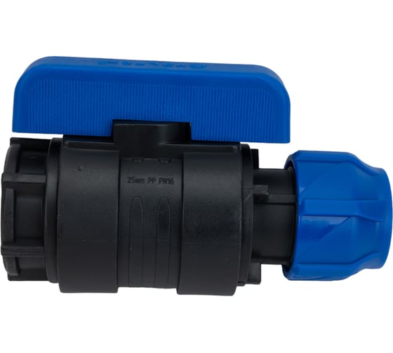 Изображение товара Шаровой кран VALFEX ПНД компрессионный цанга - внутренняя резьба, разборный 25x1" 1210012525100