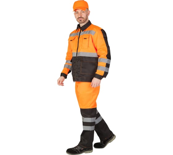Изображение товара Костюм оранжевый/черный MILL ROADWORK куртка, брюки 48-50/170-176 4660319474822