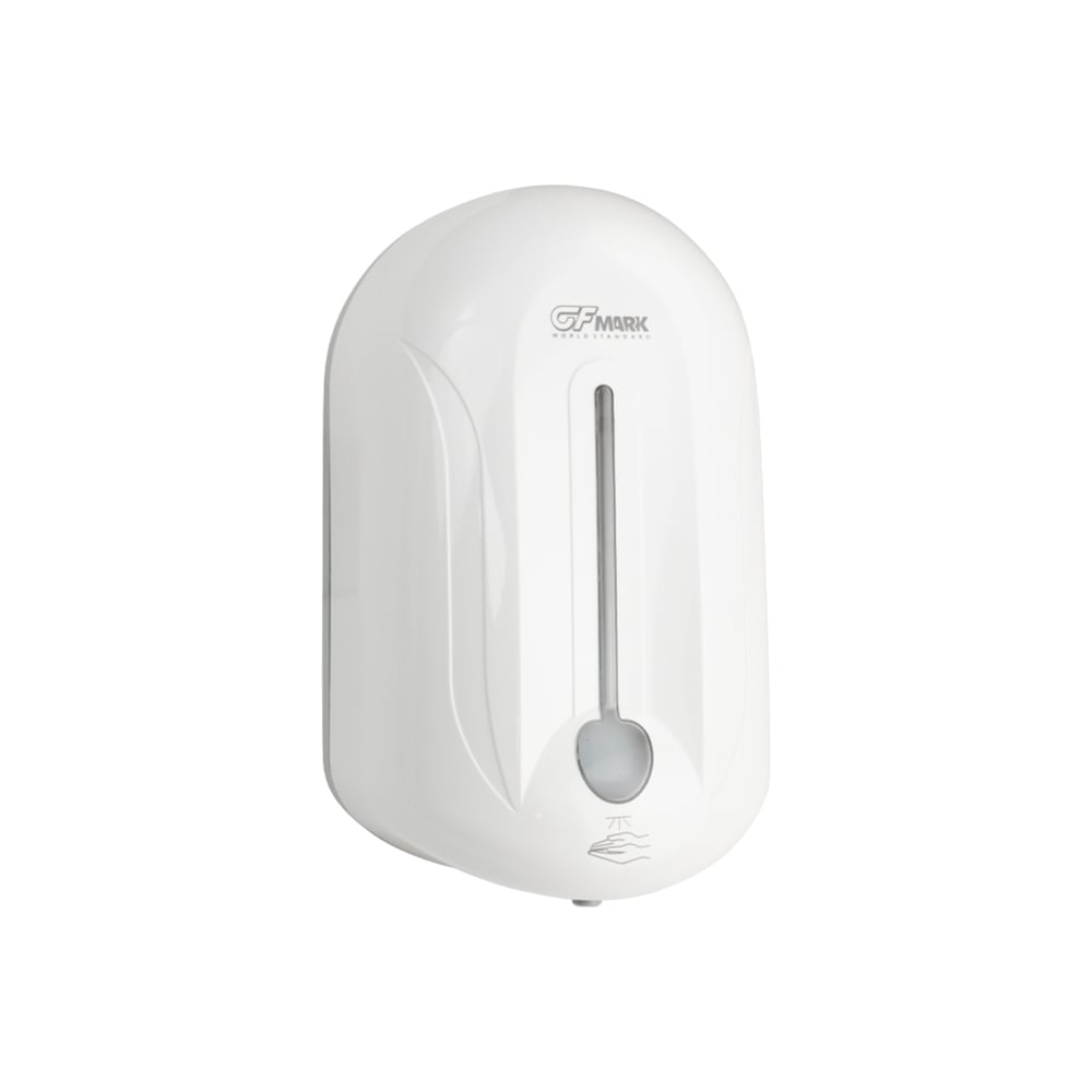 Изображение товара Дозатор сенсорный для дезинфекции GFmark пластик АБС, белый, с полоской, 1000 мл 717