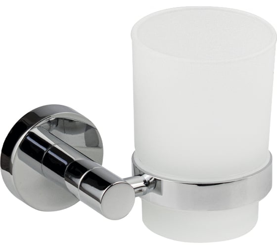 Изображение товара Стакан стеклянный GFmark с креплением к стене, на круглом основании, цвет хром 79005