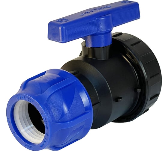 Изображение товара Шаровой кран VALFEX ПНД компрессионный цанга - внутренняя резьба, разборный 40x1 1/4" 1210012540114