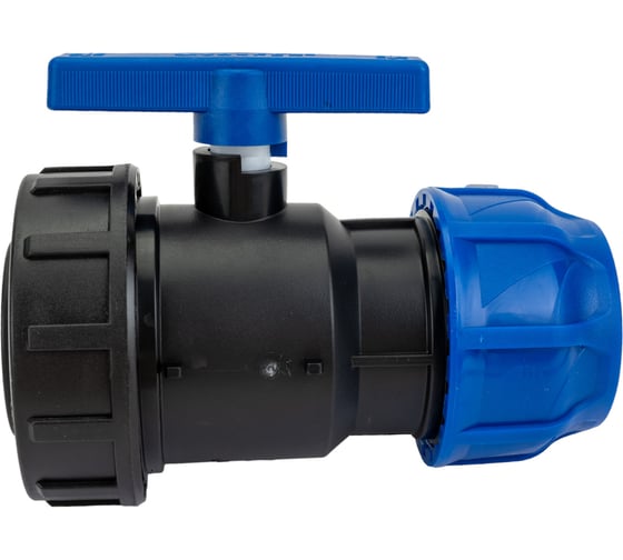 Изображение товара Шаровой кран VALFEX ПНД компрессионный цанга - внутренняя резьба, разборный 63x2" 1210012563200