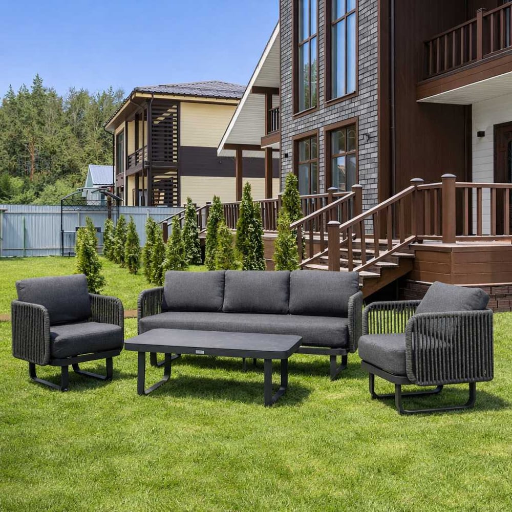 Изображение товара Набор садовой мебели ROYAL FAMILY ADRIAN, лаунж-зона из алюминия 322-91-91