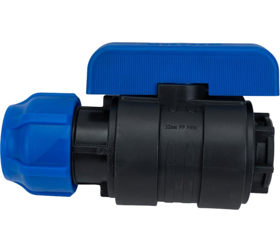 Изображение товара Шаровой кран VALFEX ПНД компрессионный цанга - внутренняя резьба, разборный 32x3/4" 1210012532034