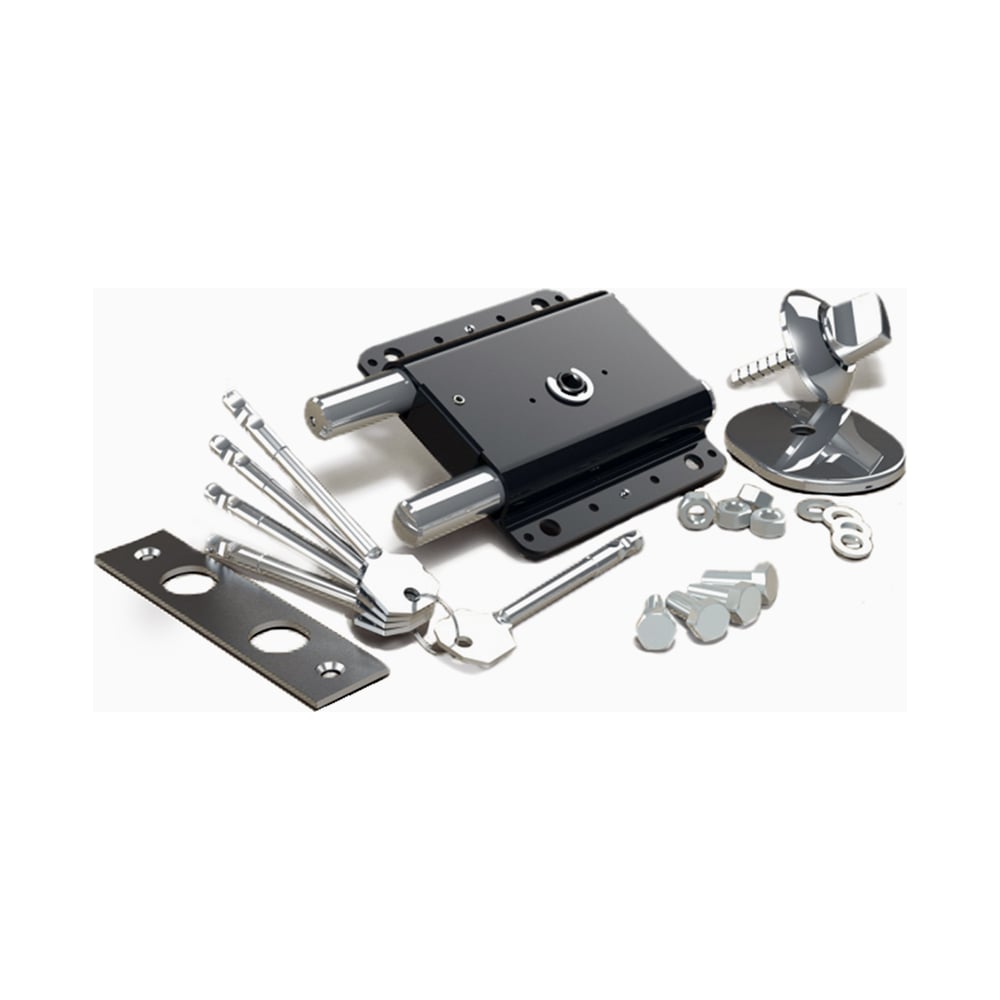 Изображение товара Замок Поливектор Барьер-Каре вкладной хром длина ключа 80 мм