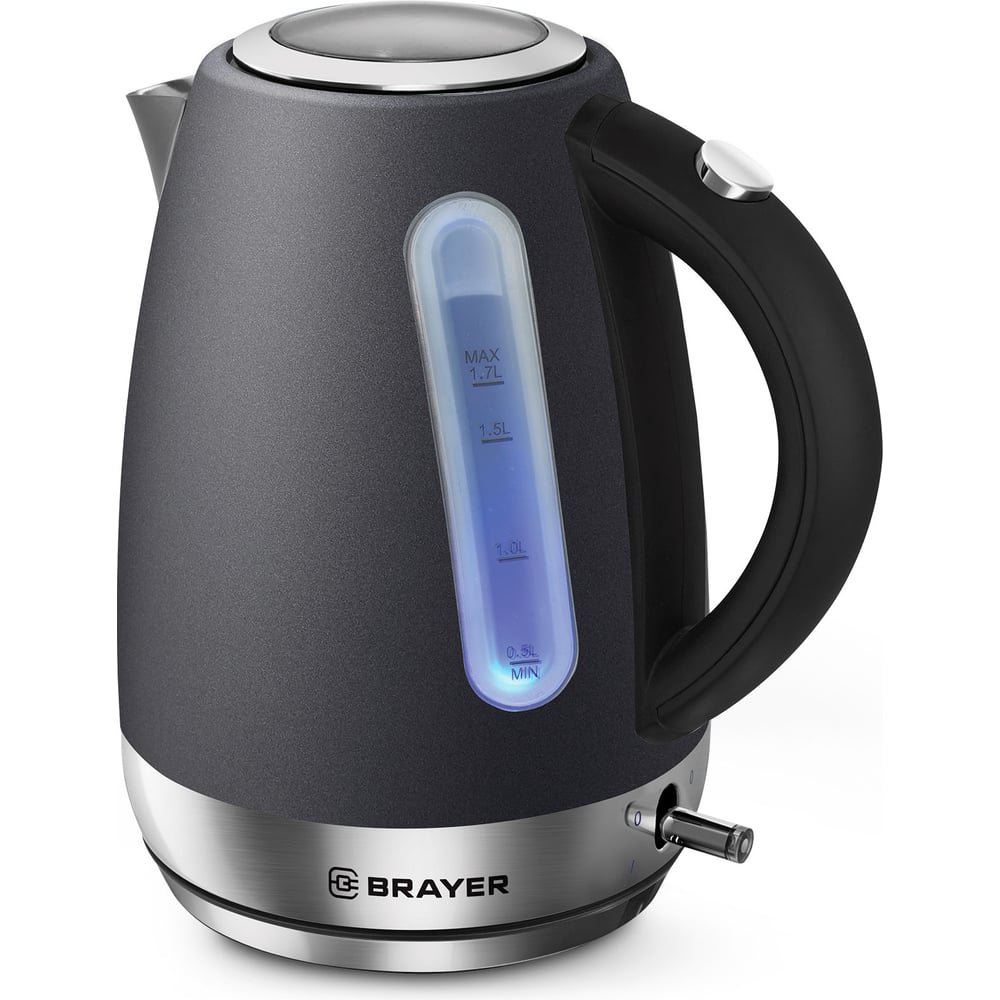 Изображение товара Чайник электрический BRAYER 6118BR 2200Вт.1,7 л, сталь окраш, автоотключ, Strix BR6118