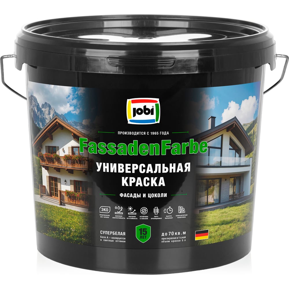 Изображение товара Краска фасадная JOBI FassadenFarbe 5 л 36400