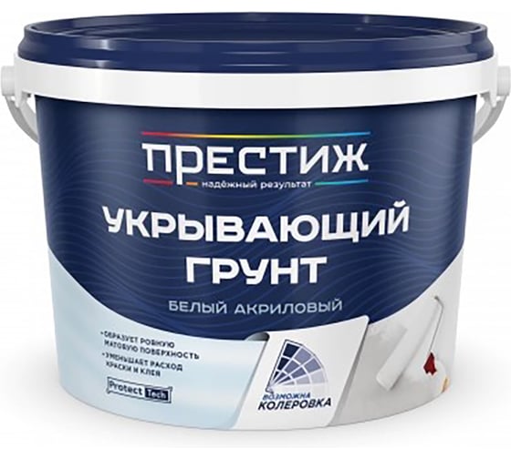 Изображение товара Грунтовка укрывающая ПРЕСТИЖ, 12 кг, белая 282240