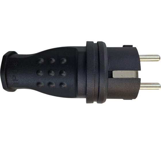 Изображение товара Штепсельная вилка KRASO каучуковая 16А 2P+E прямая IP44 KSL (Упаковка 10шт) SHT-V-KSL