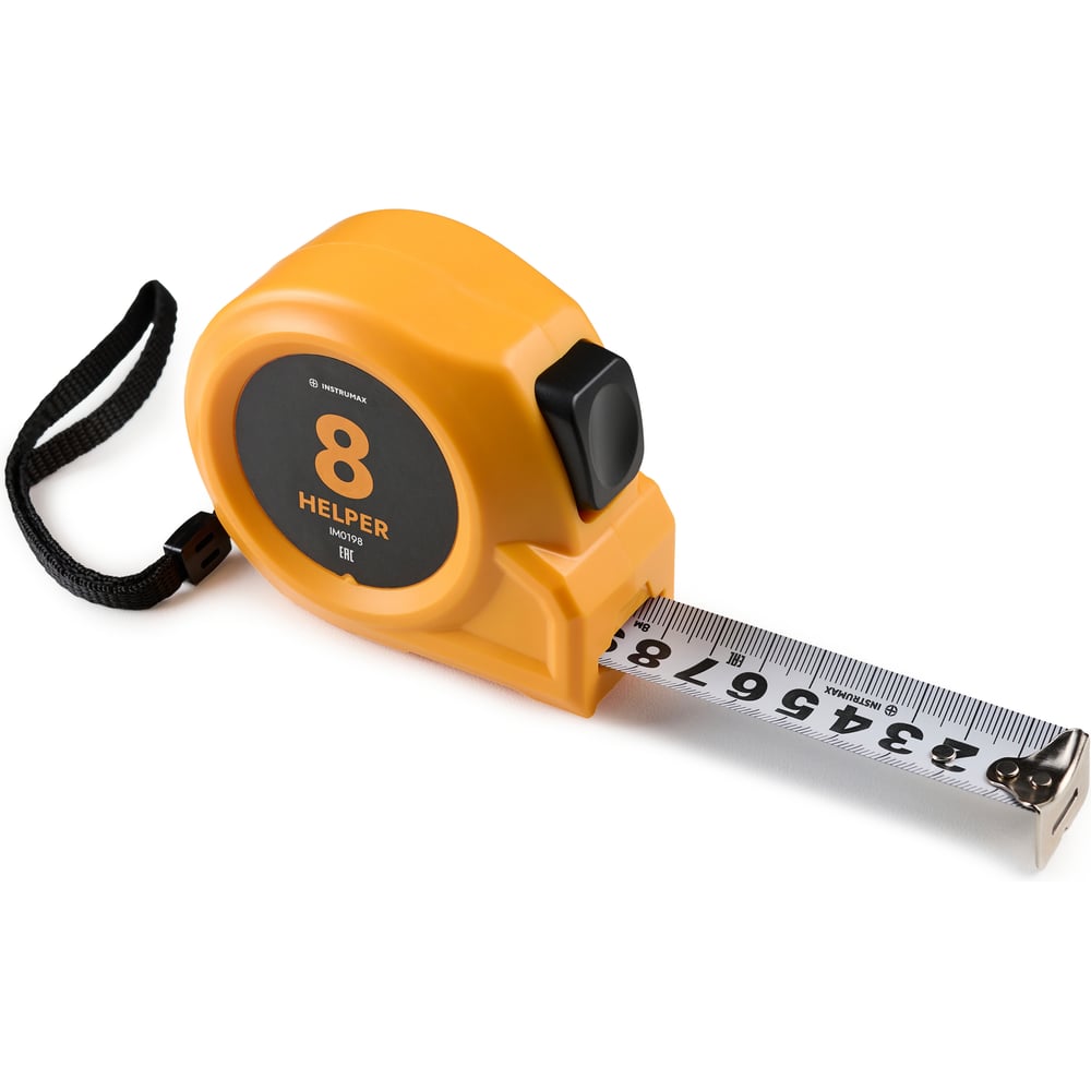 Изображение товара Рулетка INSTRUMAX HELPER 8 с автостопом (8м; лента:25мм; нейлоновое покрытие) IM0198