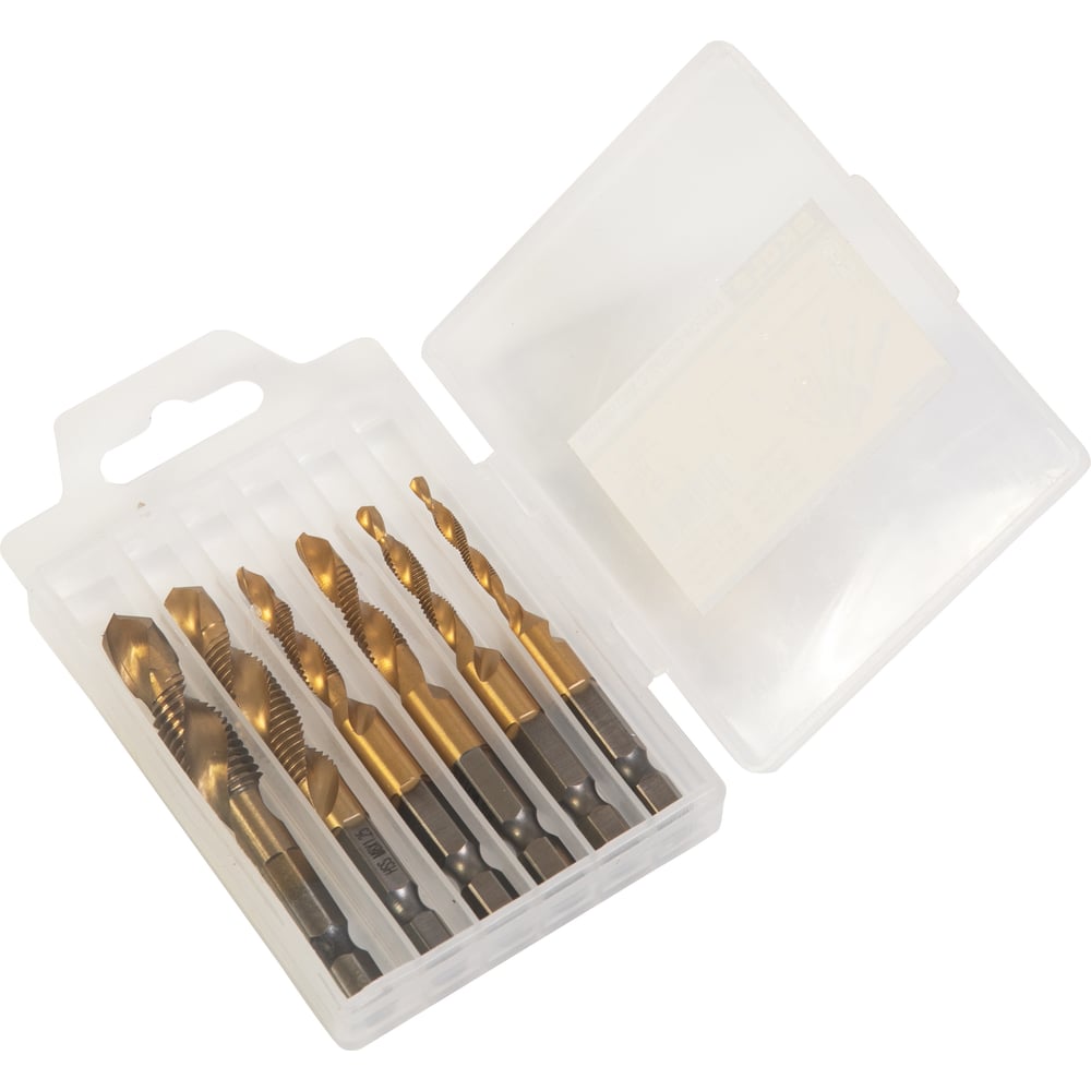 Изображение товара Набор сверл с метчиком Skole 6 штук (HSS) NMB-6HEX