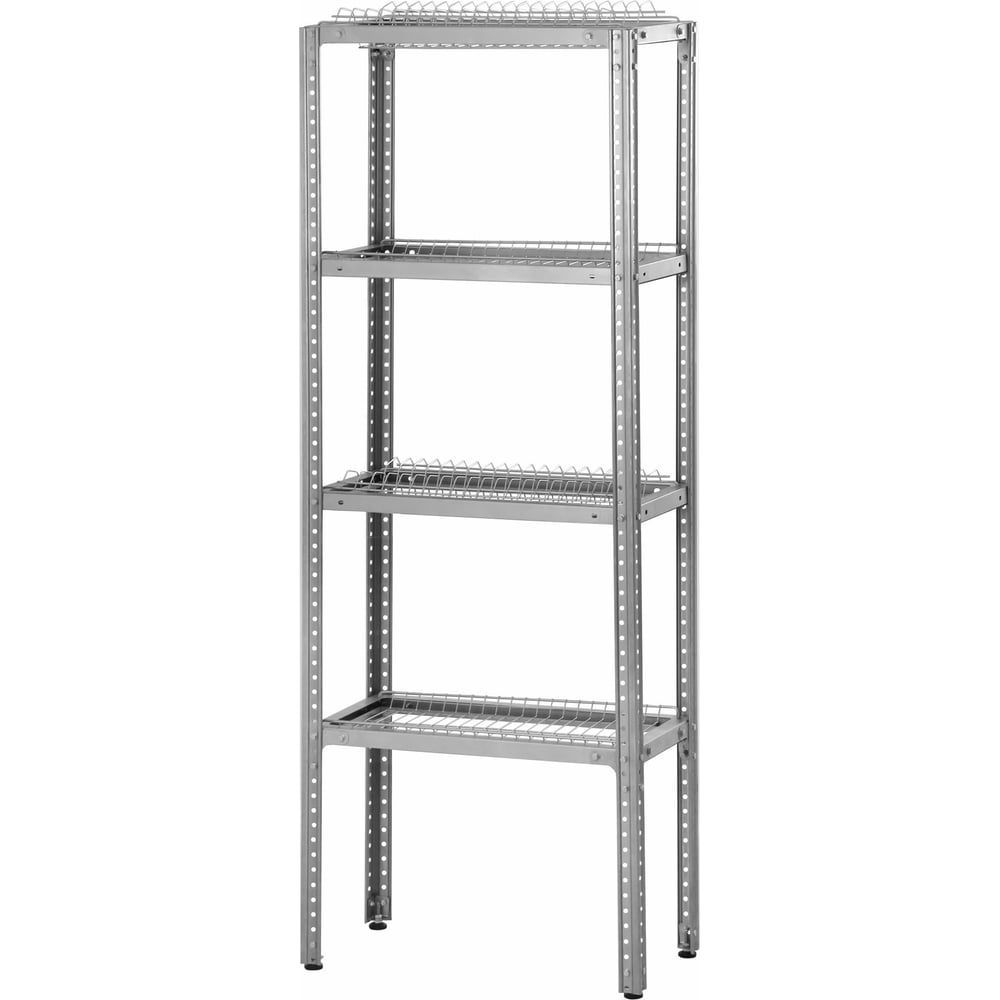 Стеллаж для сушки посуды ССПб - 1000x300x1600 Base (сетки стаканы - 2 шт.; сетки тарелки - 2 шт.; без под.) Mecon ССП-B10030160-2с-2т-б/п
