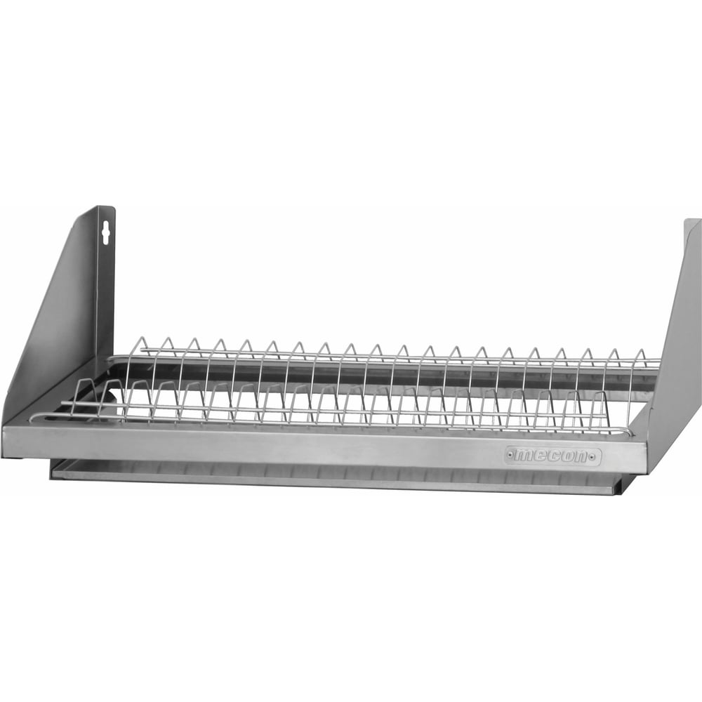 Изображение товара Полка для сушки посуды Mecon ПСП - 1000x300x180 Base, цинк, сетка для тарелок (с поддоном) ПСП-B1003018т-п