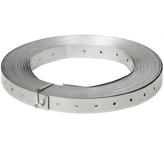 Изображение товара Перфорированная оцинкованная тарная лента ООО "ПК Русмет" 0,55х20мм, 25 метров Lenta-Poc055-1