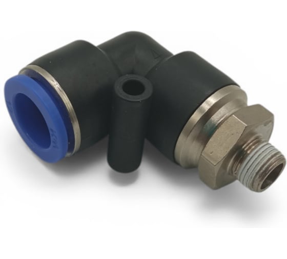 Изображение товара Фитинг угловой 90, поворотный Контактная Механика трубка 12мм, 1/8 KRPL12-01
